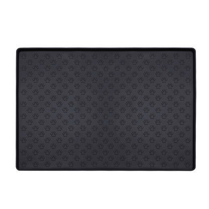 Ptlom Pet Placemat for Dog and Cat, Pet Mat for Prevent Food and Water Overflow, Suitable for Small, Medium and Big Pet, Gray