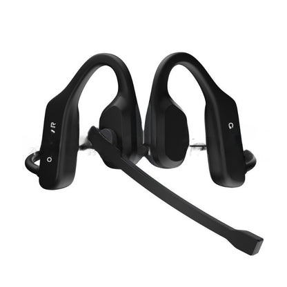 Open-Ear Headsets with Noise Canceling Boom Microphone Lightweight Bluetooth Wireless Headphones for Trucker Office Call Center