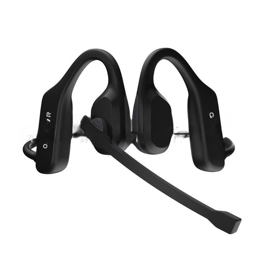 Open-Ear Headsets with Noise Canceling Boom Microphone Lightweight Bluetooth Wireless Headphones for Trucker Office Call Center