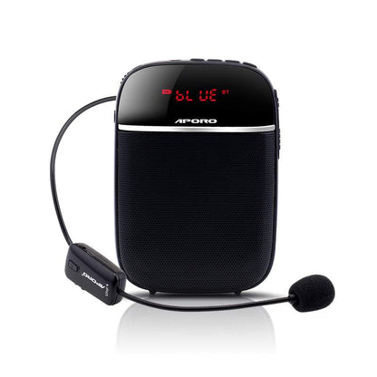 Aporo T2 Mini 10W Wireless Voice Amplifier Bluetooth Speaker with UHF Lapel Microphone Portable Teaching Loudspeaker No FM Gift for Teachers