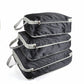 3 Packs Travel Compression Packing Cubes Set Zipper Nylon Portable Luggage Clothes Organizer Storage Bags