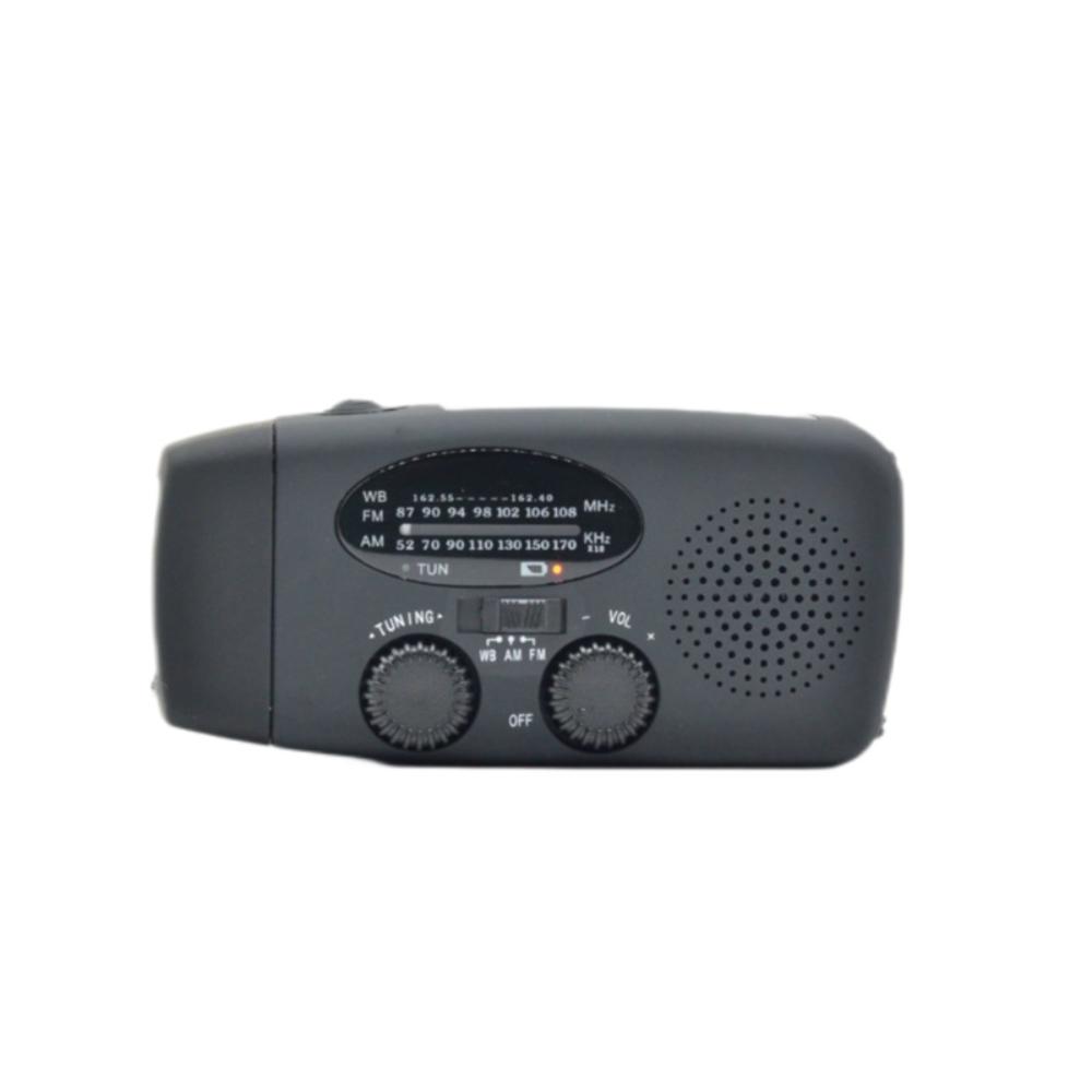 Multifunctional Hand Crank Dynamo Emergency Radio Portable Solar Powered AM/FM/NOAA Weather Radio LED Flashlight
