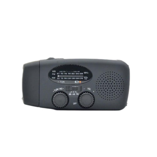 Multifunctional Hand Crank Dynamo Emergency Radio Portable Solar Powered AM/FM/NOAA Weather Radio LED Flashlight