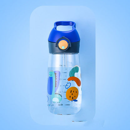 480ml High Quality Tritan Material Kids Water Bottle With Straw BPA Free Durable Plastic Children Drinking Bottle