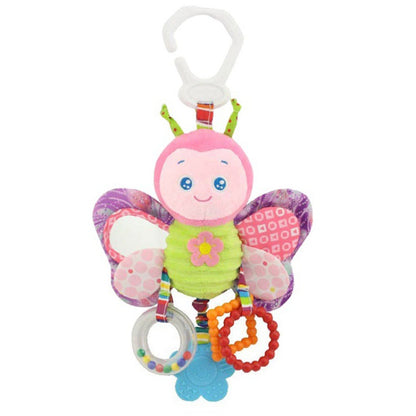 Baby Plush Toy Cot Stroller Hanging Toy Baby Early Development Toys Multifunctional Lathe Hanging Plush Toy Rattle Mirror Teether Bed Bell