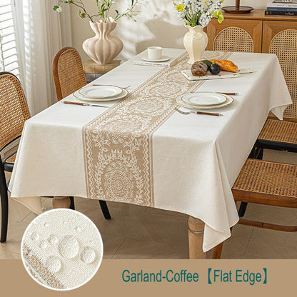 Cotton Linen Tablecloths Waterproof Tablecloth Rectangular Dining Table Cover Anti-oil Thickened Table Cloth Home Party