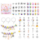 63Pcs DIY Bead Jewelry Making Kit Bracelet Necklace Ring Mermaid Pearl Charms Handmade Pendants and Bangles Toy Box Set