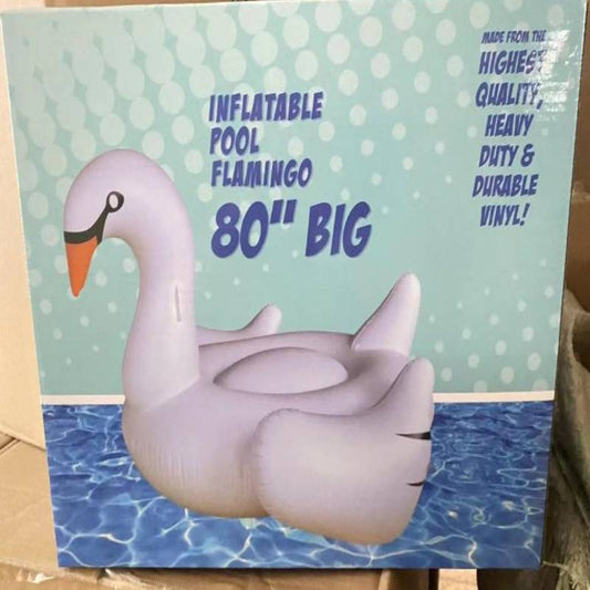 Giant floatie white swan inflatable float swimming pool party floats