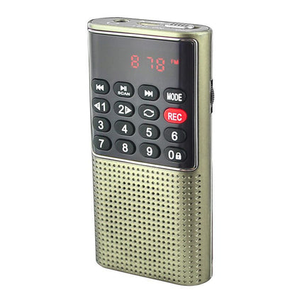 L-328 FM Radio Multifunctional Rechargeable Portable USB TF MP3 Player Handheld Speaker for Outdoor