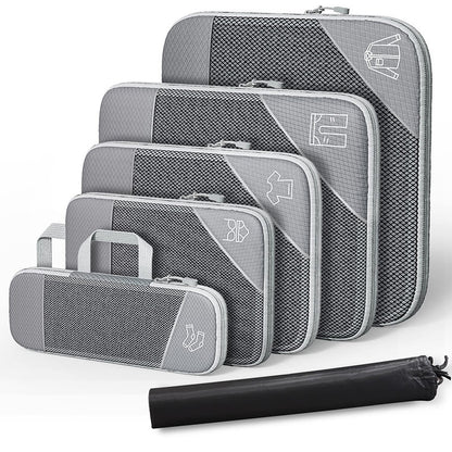 6 Packs Compression Packing Cubes Travel Toiletries and Clothes Storage Bag Set Luggage Suitcase organizer Bags