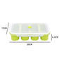 NEW Silicone Freezer Tray Soup 4 Cubes Food Freezing Container Molds With Lid Frozen Packaging Box