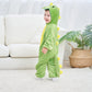 Cute Baby Romper One Piece Green Dinosaur Cartoon Animal Costume Boys Winter Clothes Flannel Soft Jumpsuit