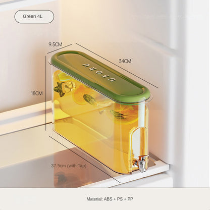4L Refrigerator Cold Kettle with Faucet Household Kettle Sealed Cleat Kettle Juice Kettle Large Capacity Food Grade Plastic Kettle