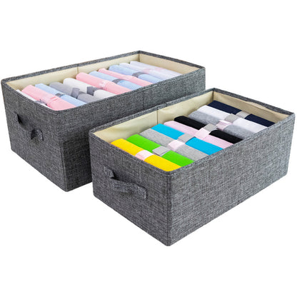 Clothing Storage Boxes Polyester Fabric Clear Storage Baskets Containers Underwear Socks Storage Box Clothes Toys Books