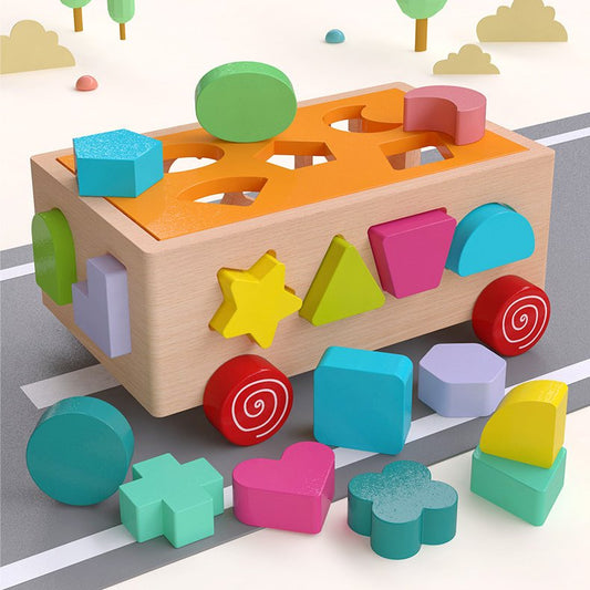 Kids Shape Sorter Learning Toys for Toddlers,Stacking Blocks Montessori Toys Preschool Gift