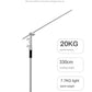 Stainless Steel C Stand Heavy Duty Photography Light Stand Adjustable Stand Photography Studio Monolight