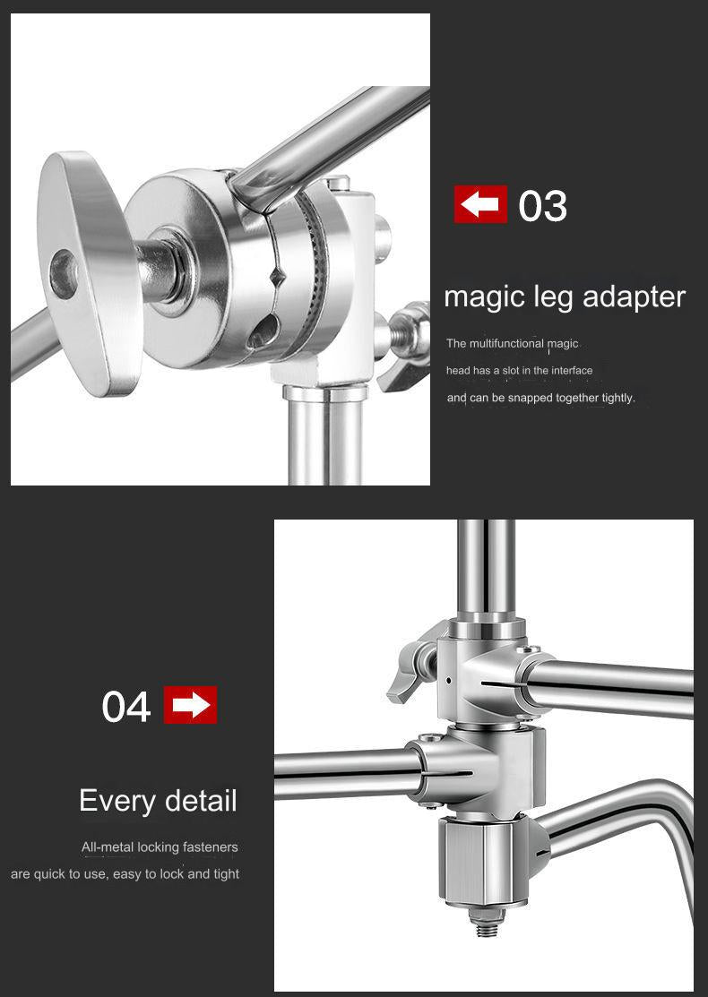Stainless Steel C Stand Heavy Duty Photography Light Stand Adjustable Stand Photography Studio Monolight