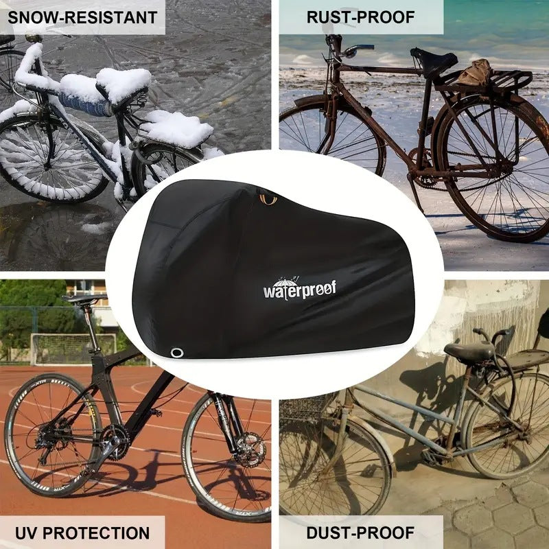 Bike Cover for 1 or 2 Bikes, 210T Waterproof Outdoor Bicycle Storage Protector Rain Sun UV Dust Wind Proof Bicycle Cover