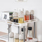 Multifunctional Doublelayer Rotating Kitchen Spice Jar Storage Rack Organizer