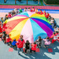 2M Diameter Outdoor Rainbow Umbrella Parachute Toy Jump-Sack Ballute Play Teamwork Game Toy For Kids Gift