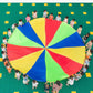 2M Diameter Outdoor Rainbow Umbrella Parachute Toy Jump-Sack Ballute Play Teamwork Game Toy For Kids Gift