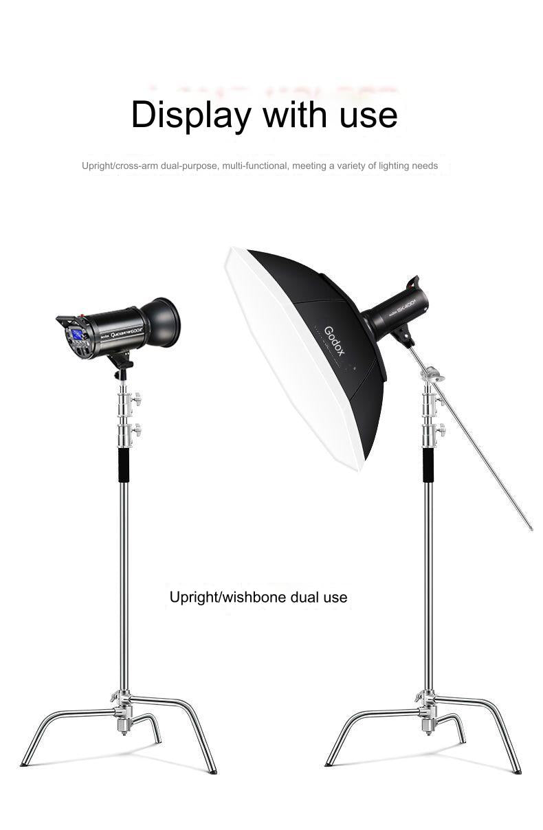 Stainless Steel C Stand Heavy Duty Photography Light Stand Adjustable Stand Photography Studio Monolight