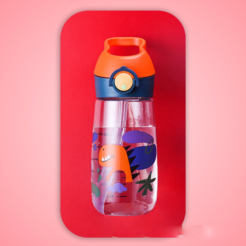 480ml High Quality Tritan Material Kids Water Bottle With Straw BPA Free Durable Plastic Children Drinking Bottle