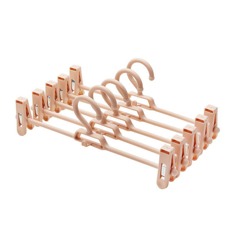 10pcs Pants Rack Trousers Clamps Coat Hanger Convenient Clips Clothes Device Holder Space Saving Tools Anti-Slip Hangers