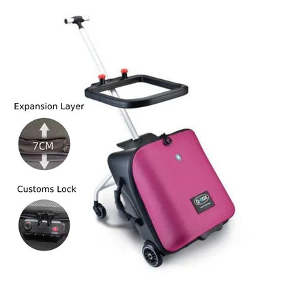 Luggage Suitcase Foldable Trolley Kids Luggage Baby Stroller 20-inch Travel Bag Wheels Children's Seat Ride-on Portable Cabin Stroller Travel Box