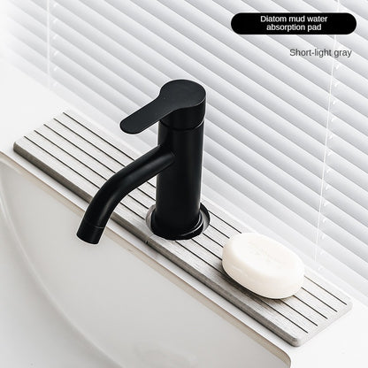 Faucet Drainage Mat Washbasin Drainage Mat Home Decoration ins Nordic Style Diatom Mud Faucet Kitchen Bathroom Washbasin Washbasin Sink Sink Absorbent Mat Storage Mat Bathroom Quick-Drying Hard Mat