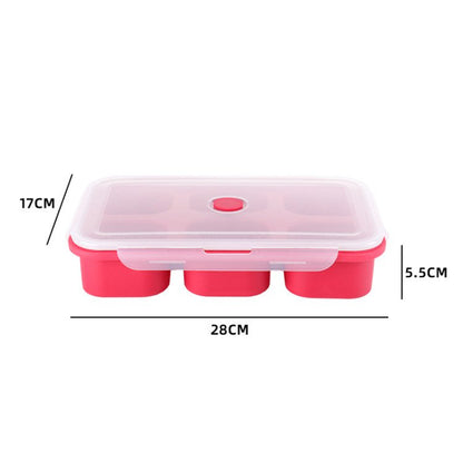 NEW Silicone Freezer Tray Soup 4 Cubes Food Freezing Container Molds With Lid Frozen Packaging Box