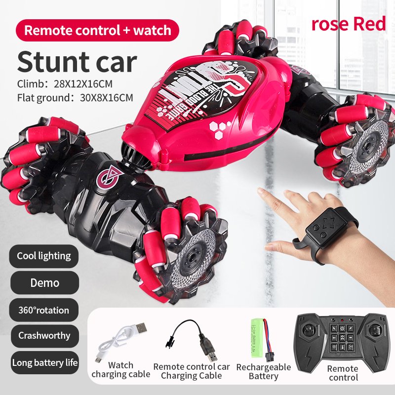 RC Remote Control Toy Deformation Car Feel Lateral Drift Stunt Off-Road Vehicle Gesture Watch Multi-Terrain Car