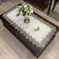 European Style Rectangular Coffee Table Mat Tablecloth Solid Color Fabric Lace Desk Cover Cloth Anti-Dust