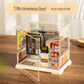 DIY Miniature House Kit, Tiny House Kit with Furniture and LED Light, Mini Blocks Model Kit Sets Dollhouse Gift