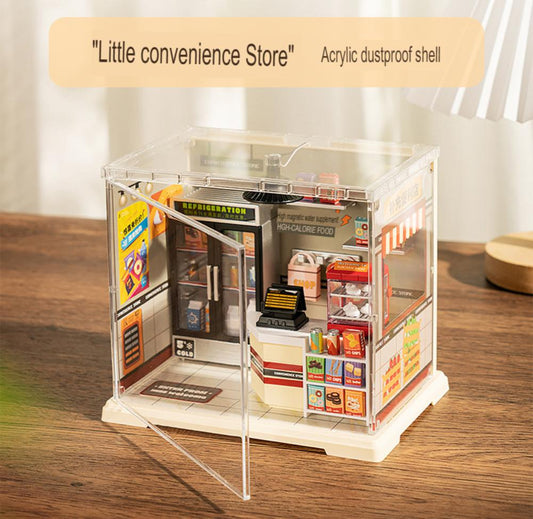 DIY Miniature House Kit, Tiny House Kit with Furniture and LED Light, Mini Blocks Model Kit Sets Dollhouse Gift