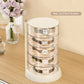 Large Capacity Watch Rotating Storage Box Dustproof Rotating Multi-layer Powder Puff Storage Rack Air Drying Ventilation Cosmetic Cotton Storage Rack