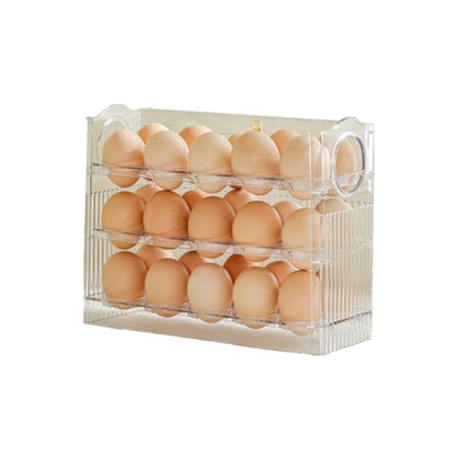 Egg Storage Box Refrigerator Side Door Storage Box Fresh-keeping Box Food Grade Flip Egg Box Kitchen Organizer Box Tray