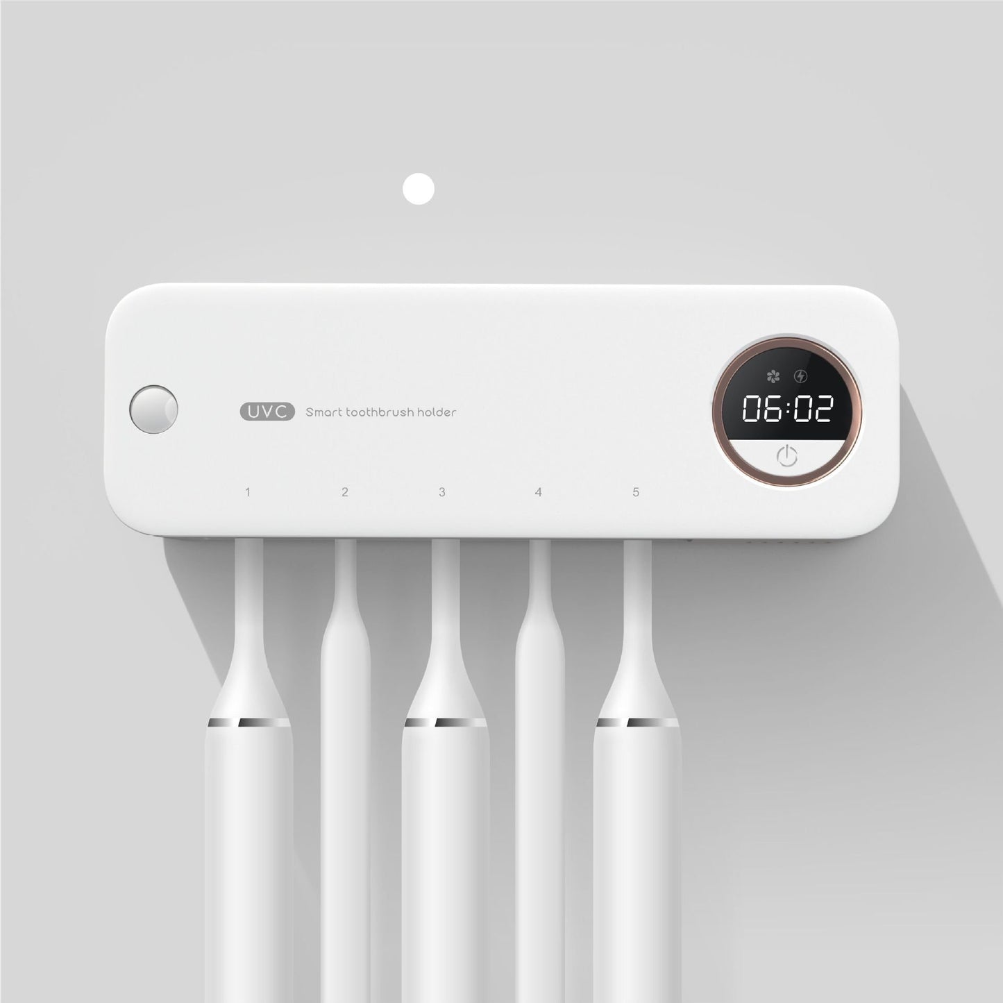 New UV Toothbrush Disinfection Box, Quick Drying Wall Mounted Toothbrush Holder With LED Display Screen, Storage Toothbrush Holder With Bathroom Accessories LED Display Screen
