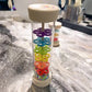 Wooden Rainbow Rainmaker Toy Rhythm Instrument and Rattle for Babies Helps Hand-Eye Coordination and Developing Sensory Skills