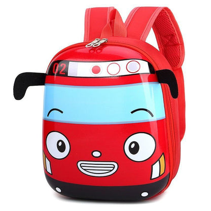 3D Cartoon Bus Kindergarten Children School Bag Toddler Girls Boys Cartoon Backpack