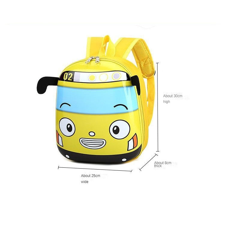 3D Cartoon Bus Kindergarten Children School Bag Toddler Girls Boys Cartoon Backpack