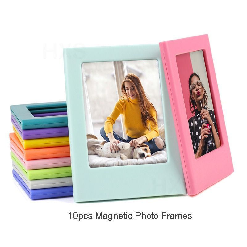 Magnetic Photo Frames for Fujifilm Instax Mini Film Papers, Colorful Double Sided Fridge Picture Frame, Magnets Children