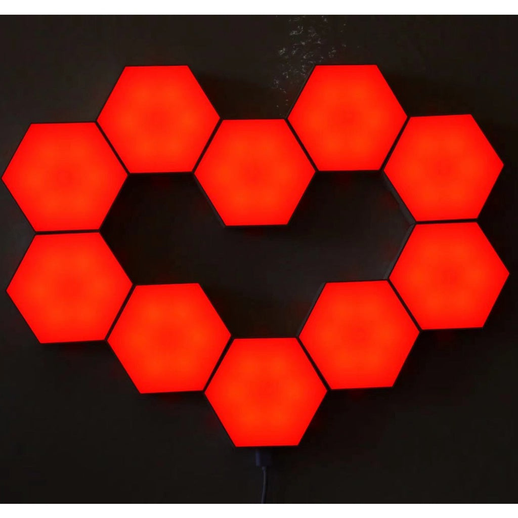 LED Hexagonal Desk Light Honeycomb Module LED Night Light Creative RGB Home Decor Quantum Wall Lamp