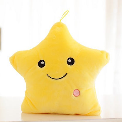 Creative Toy Luminous Pillow Soft Stuffed Plush Glowing Colorful Stars Cushion Led Light Toys