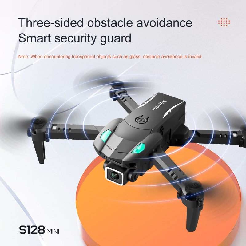 S128  Mini Drone 4K HD Camera Three-sided Obstacle Avoidance Air Pressure Fixed Height Professional Foldable