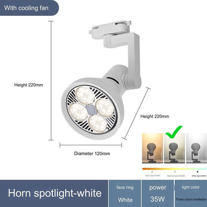 New 35W  LED Track Light PAR30 Shop Rail Spotlights Par AC220V light Lamp