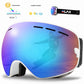 ELAX Double Layer Anti-fog Ski Goggles Outdoor Sports Comma Ski Goggles Large Spherical Mountaineering Goggles