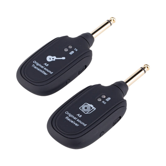 A8 UHF Wireless Guitar Transmitter Receiver Set 20HZ-20KHZ 30M Range for Electric Guitars Bass Violin