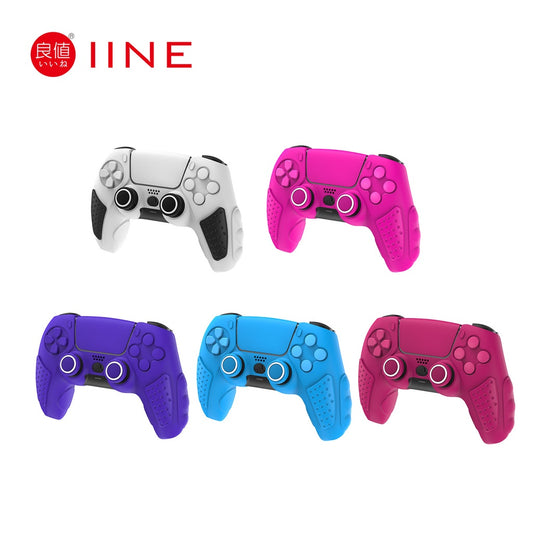IINE PS5 Controller Case Cover with Touch Pad Sticker Silicone Case Protective Cover Compatible Playstation5 Controller