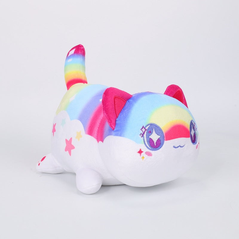 Meows Aphmau Plush Toy Soft Cat Stuffed Animal Toys Food Cat Coke Cute Hamburgers Bread Sandes Taco Cat Plushie Sleeping